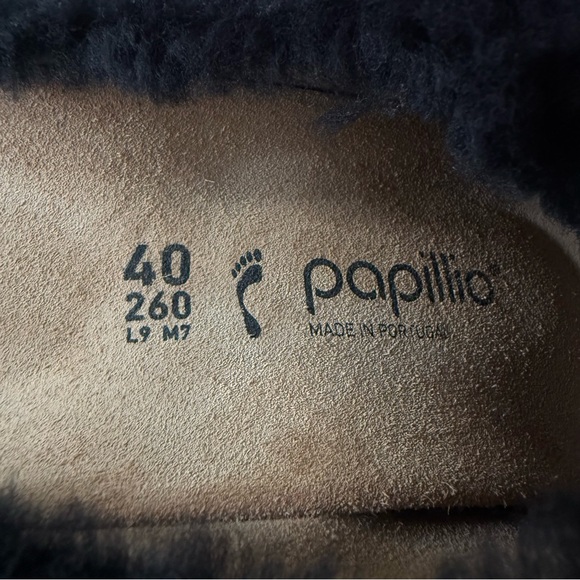 Women’s Birkenstock Papillio Fanny Teddy Shearling Mule Wedge Clog US 9 EU 40 - Picture 11 of 16